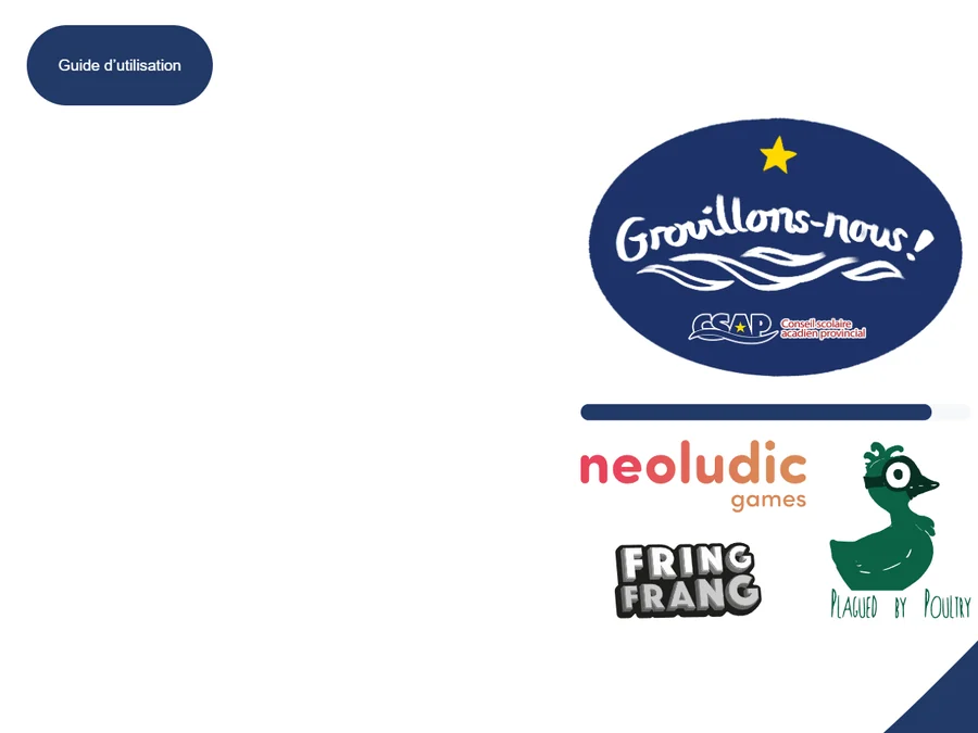 Grouillons-Nous! splash screen with partner logos